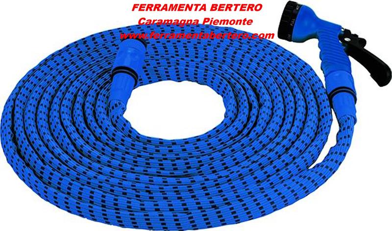 TUBO ESTENSIBILE GIARDINO HUFIRMA CORAL PISTOLA RACCORDI 